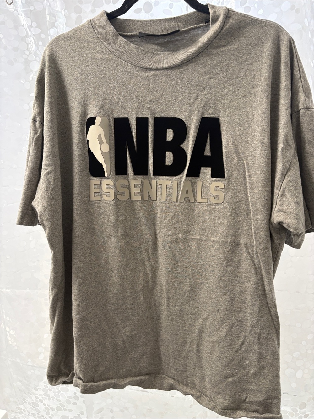 Essentials Gray NBA Logo Short Sleeve Tee